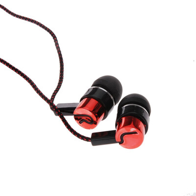 

MP3mp4 Earphones with microphone In Ear 11M Reflective Fiber Cloth Line Metal Earphones