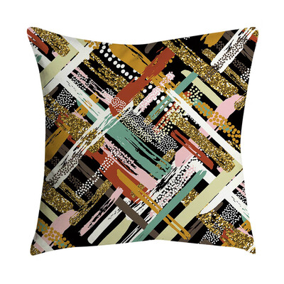 

〖Follure〗Pink small fresh printing square pillowcase home decoration car sofa 45X45cm