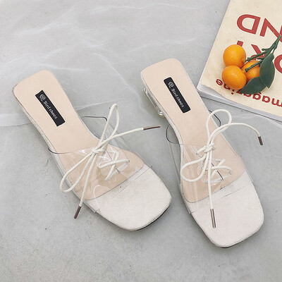 

Slipper women outside the summer wear Korean version of the rough with a hundred words todrag the beach social cool slippers tide