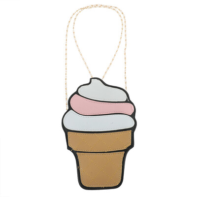 

New Fashion Cute Cartoon Women Ice Cream Cupcake Mini Bags Pu Leather Small Chain Clutch Crossbody Girl Shoulder Bag
