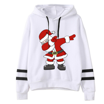 

Tailored Women Christmas Print Hooded Long Sleeves Sweatshirt Hooded Pullover Tops Shirt