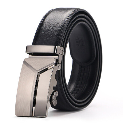 

Business Style Men Belt 100 Cowhide Genuine Leather Belts For Men Luxury Automatic Buckle Belts Brown Black Cinturones Hombre