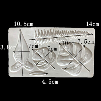 

Tropical Leaves Mould Cake Mold Fondant Molds Chocolate Silicone Sugarcraft