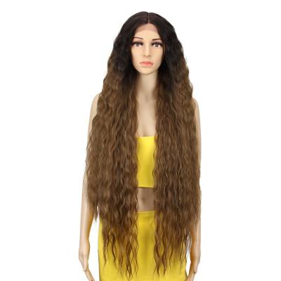 

Noble Hair Synthetic Wig Lace Front Synthetic Wig Long Curly Ombre Blonde Wig 42 Inch 613 American Synthetic Lace Front Wig