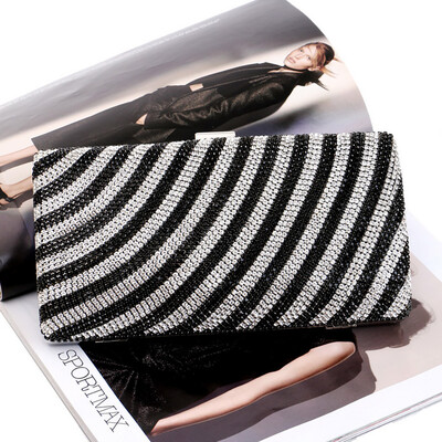 

Tailored Women Evening Envelope Handbag Party Sparkly Clutch Purse Shoulder Cross Bag
