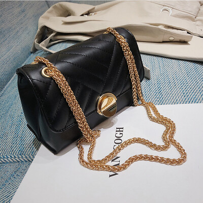 

Senior sense bag female 2019 new wave Korean version of fashion casual temperament wild chain shoulder slung small square bag
