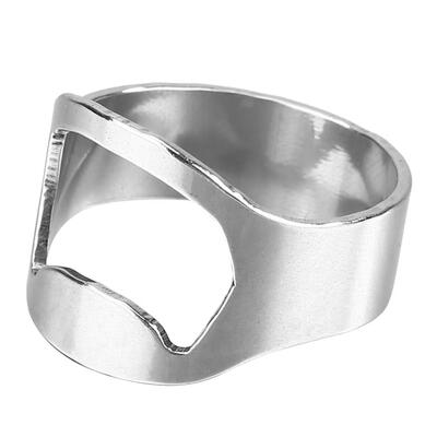 

1pc Stainless Steel Creative Finger Ring Shape Beer Bottle Opener Remover
