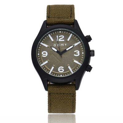 

Simple scale mens watch sports military ribbon stone