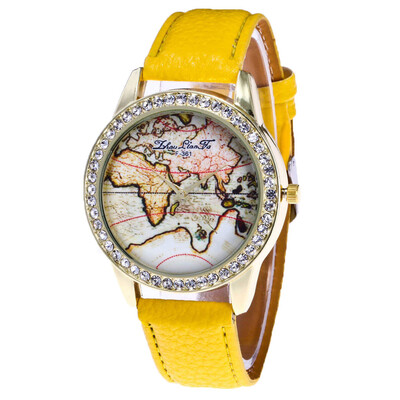 

〖Follure〗Zhou Lianfa Quartz Retro Map Pattern Alloy Business Watch Womens Watch