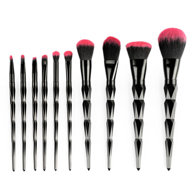 

〖Follure〗10 Pcs Diamonds Makeup Brush Set Eye Shadow Brush Cosmetics Blending Brush Tool