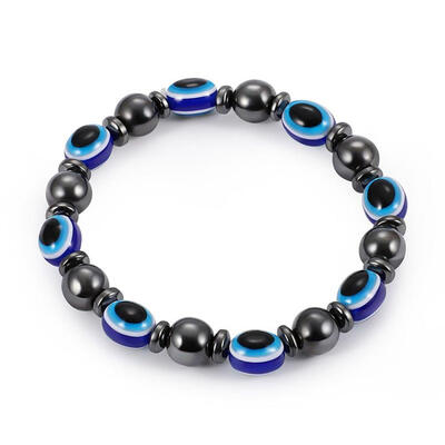 

Unisex Magnetic Bracelet Beads Hematite Stone Therapy Health Care Jewelry