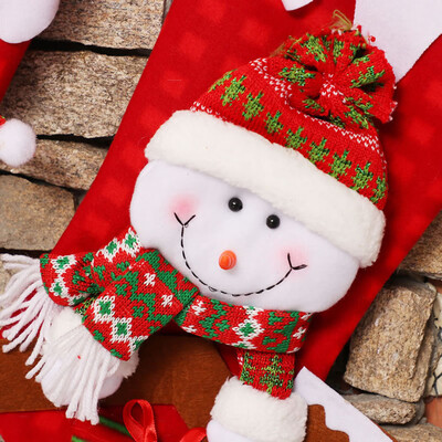 

〖Follure〗Happy New Year Christmas Stocking Sock Candy Gift Bag Xmas Tree Hanging Ornament