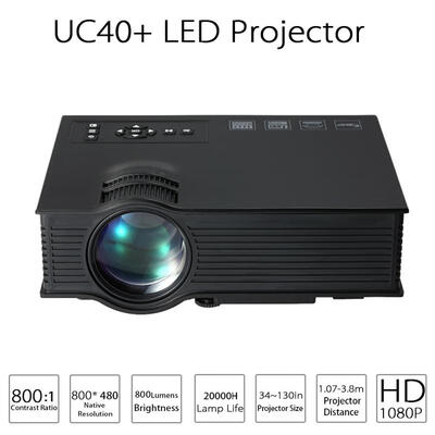 

UC40 LED Mini Projector Full HD 1080P 800 Lumen Home Theater Beamer Proyector With HDMI AV SD VGA