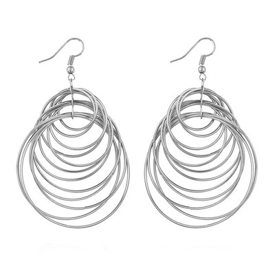 

EK2041 European American Punk Big Circle Drop Earrings For Women Bohemian Party Sexy Club Fashion Jewelry Hyperbole Brincos
