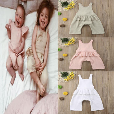 

Newborn Baby Girls Summer Clothes Sleeveless Ruffle Backless Romper Jumpsuit