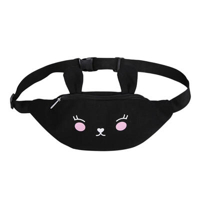 

Canvas Waist Packs Kids Girls Cartoon Rabbit Chest Children Shoulder Bag