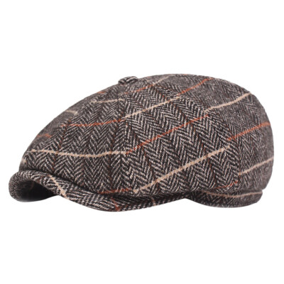 

Tailored Men Women Peaky Blinder Hat Baker Boy Hat Cap Peaky Newsboy Herringbone Flat Cap