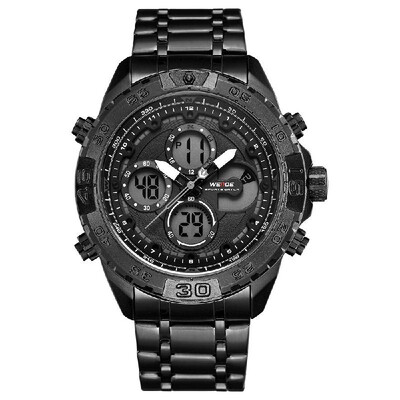 

WEIDE WH6909 Quartz Digital Electronic Watch Dual Time Alarm Calendar Stopwatch 3ATM Waterproof Timer Business Men Fashion Casual