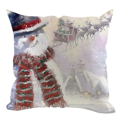 

Siaonvr Christmas Pillow Cover Pillowcases Decorative Sofa Cushion Cover Home Decoration
