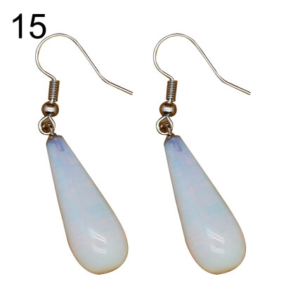 

Vintage Water Drop Shape Stone Dangle Women Hook Earrings Party Jewelry Gift