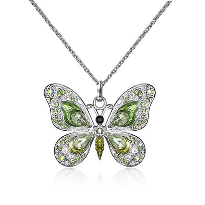 

Fashion Vintage Multicolor Butterfly Animal Pendant Sweater Necklace Jewelry