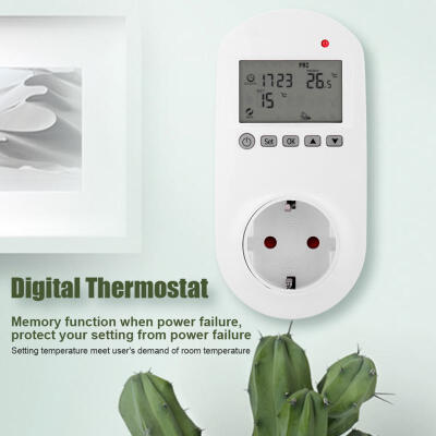 

Greensen HY02TPR Wireless Socket Digital Heating Thermostat Temperature Controller EU Plug200-240V