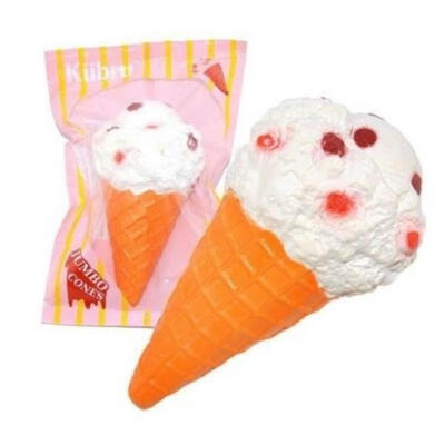 

Adorable Soft White Cone Scented Mole Super Slow Climbing Toy Ice Cream Bread Gift From Kid