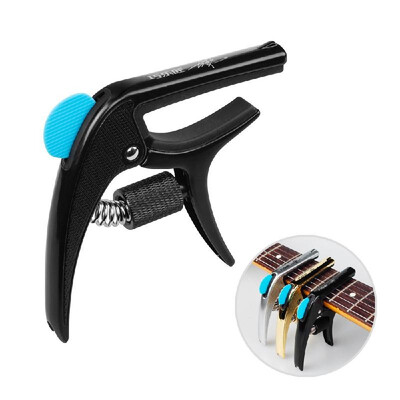 

Multifunctional Single-handed Guitar Capo Clamp Zinc Alloy with Bridge Pin Puller Guitar Pick Slot for Acoustic Electric Guitars B