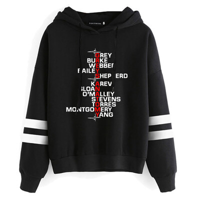 

2019 Grey Sloan Memorial Hospital Hoodie Men Women Greys Anatomy Hoodies Meredith Grey Derek Shepherd Hooded Sweatshirts