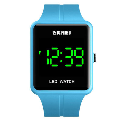 

SKMEI 1541 Digital Movement Unisex Watch 3ATM Waterproof LED Backlight Luminous Sports Electronic Rectangular Square Wrist Watch T