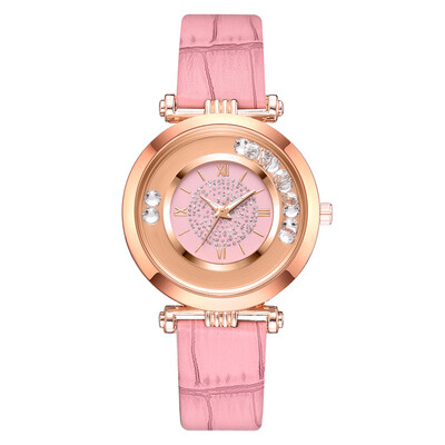 

Belt ladies watch ladies watch 2019 new quicksand ball pu strap quartz watch