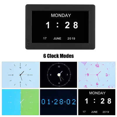 

Andoer 7 Inch Ultra-thin LCD Digital Photo Frame Desktop Album 1280 800 Supports PhotoMusic Video Clock6 Modes Calendar A