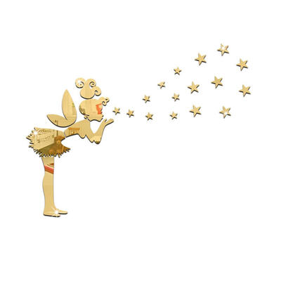 

16pcs 3D Acrylic Star Shape Wall Stickers Mirror Surface Paper Home Decor