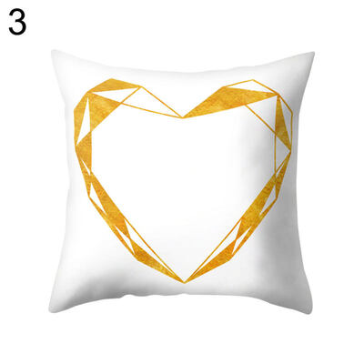 

Heart Triangle Geometric Pattern Pillow Case Cushion Cover Sofa Car Cafe Decor