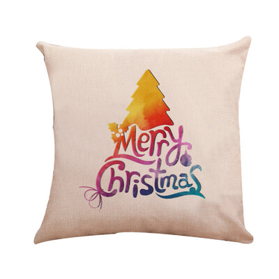 

Tailored Merry Christmas Square Home Car Decor Throw Pillow Case Sofa Waist Cushion Cover