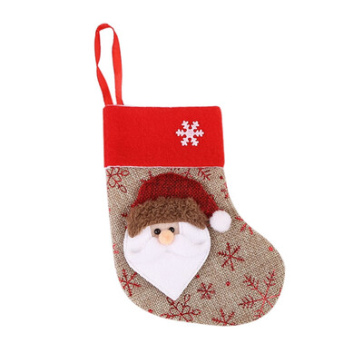 

Christmas Stockings Gift Bag Small Christmas Stockings Candy Bag Merry Christmas Favor Party Decorations for Home New Year Gift