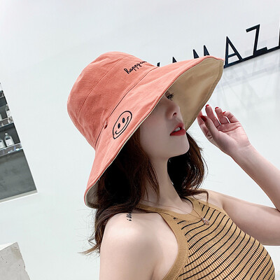 

Double-sided fishermans hat Korean casual big-brim sunshade hat outdoor fashion beach cap sun-proof hat