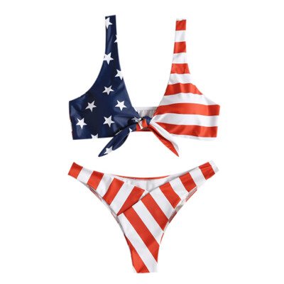 

Roseonmyhand Women Printing Bandage Bikini Set Push-Up Brazilian Swimwear Beachwear Swimsuit