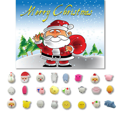 

Siaonvr 24PC Christmas Toys Mini Cute Squeeze Funny Toy Soft Stress Relief Toy DIY Decor