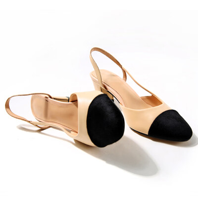 

Chic sandals with one-word button thick heels&high heels