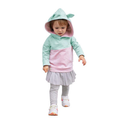 

Cartoon Cotton Splicing Color Hoodies Thin Toddler Baby Casual Sweatshirt