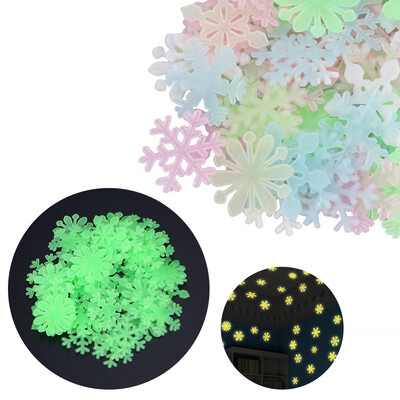 

〖Follure〗100PC Kids Bedroom Fluorescent Glow In The Dark Snowflake Wall Stickers