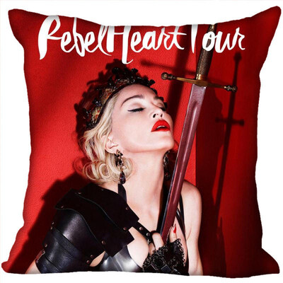 

Madonna Pillow Cover Bedroom Home Office Decorative Pillowcase Square Zipper Pillow Cases Satin Fabric No Fade 35x35CM 35x35CM