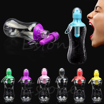 

Water Bobble Hydration Filter Bottle Outdoor Gym Filtered Drinking 550ML
