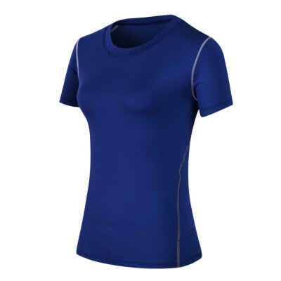 

Womens Fitness Training Short Sleeve Sports Fitness Running Sweat-absorbent&Quick-drying Short Sleeve T-Shirt