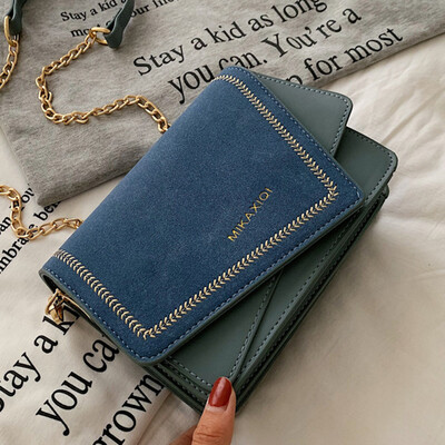 

French small crowdsourcing 2019 new fashion frosted chain Messenger bag simple texture shoulder bag