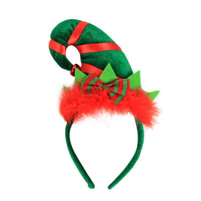 

Christmas Decoration Red Feather Elf Tip Hat Headband Headband Elf Headband