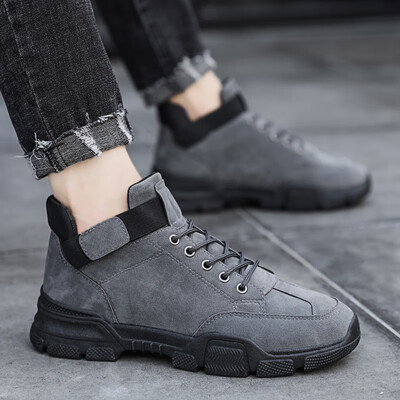 

mens shoes autumn Korean tide high-help martin skate shoes casual 100-way mens shoes retro short boots