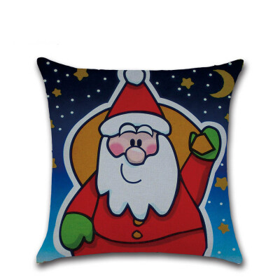 

Tailored Merry Christmas Pillow Cases Linen Sofa Cushion Cover Home Decor