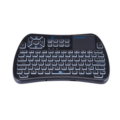 

iPazzPort KP81061 Mini Wireless Keyboard 24G Air Mouse Remote Control with Touchpad LED Backlit Rechargable Li-ion Battery USB ca